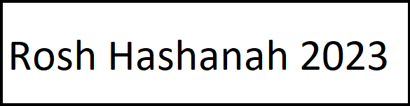 Rosh Hashanah 2023